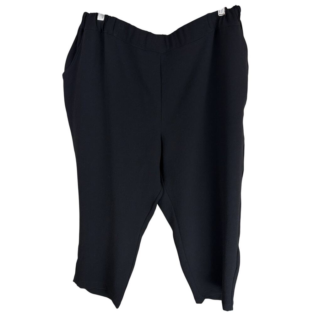 NWT Beau Jours by Chalet Black Crepe Cropped Pants Size S